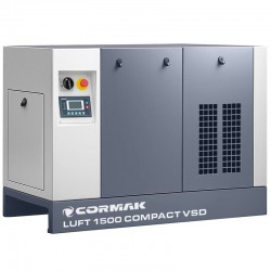 Screw Air Compressor with Air Dryer and VSD Inverter CORMAK LUFT 1500 COMPACT 11kW 1580L/min - 