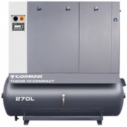 Compressore a vite con essiccatore e serbatoio 270L CORMAK THEOR 10 COMPACT 950L/min 7.5kW - 