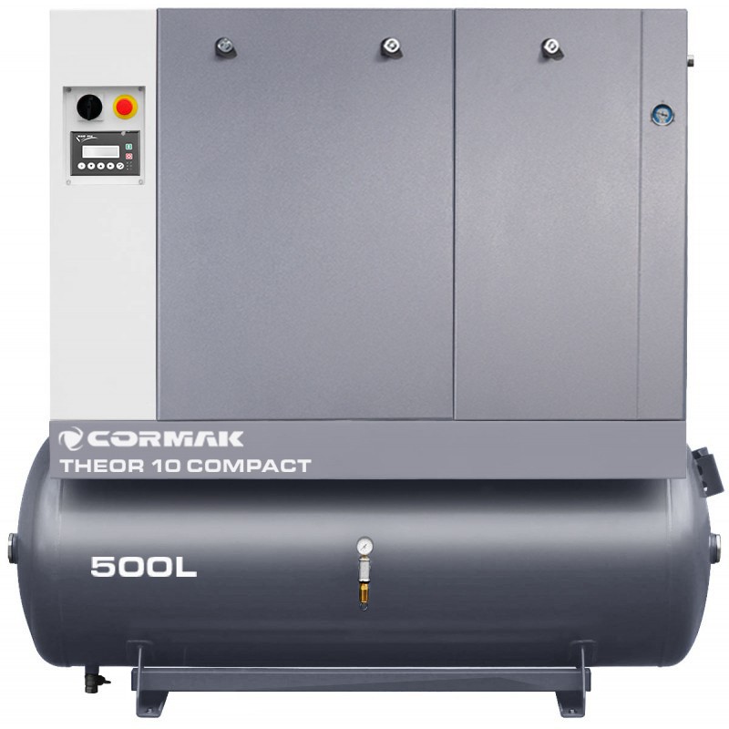 Sprężarka śrubowa z osuszaczem THEOR 10 COMPACT - 7,5kW - 950 L/min. zbiornik 500l