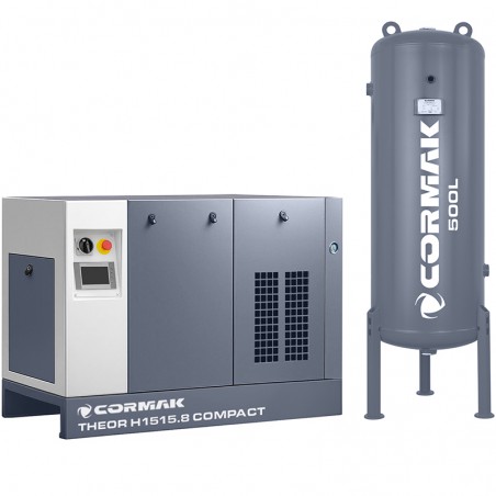 THEOR H1515.8 KOMPAKTER Schraubenkompressor + Trockner N20S + 20 BAR 500 L Drucktank
