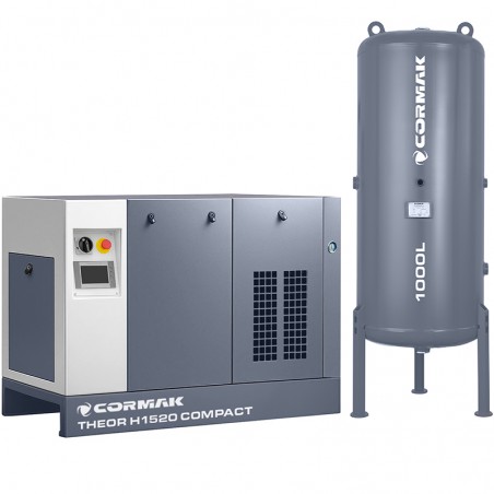 THEOR H1520 COMPACT Schraubenkompressor + N20S Trockner + 25 BAR 1000 L Drucktank