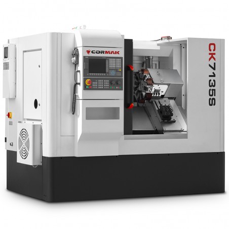 CNC-Drehmaschine CORMAK 350x350 mit hydraulischem Spannfutter und Steuerung SIEMENS SINUMERIK 808D