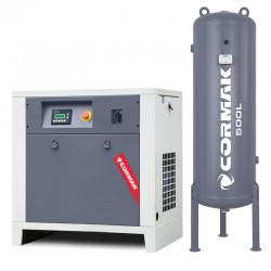 Sprężarka śrubowa LUFT 700 - 5,5kW - 650L/min.+ Butla pionowa na sprężone powietrze 500 L - 