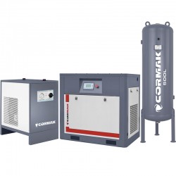 Zestaw Kompresor THEOR 20 - 15kW - 2000 L/min. + Osuszacz IZBERG N20S + Butla pionowa 500 L -  Zestaw Kompresor THEOR 20 - 15kW - 2000 L/min. + Osuszacz IZBERG N20S + Butla pionowa 500 L -