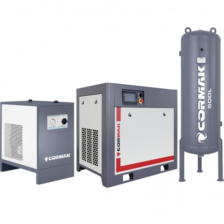 Groupe compresseur THEOR 30 avec inverter + déshumidificateur IZBERG N30S + cylindre vertical 500L
