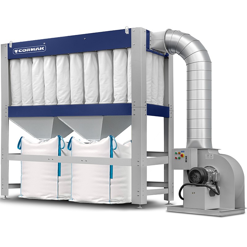 Industrial dust and wood chip extractor CORMAK DCV11000BB BIG-BAG - 