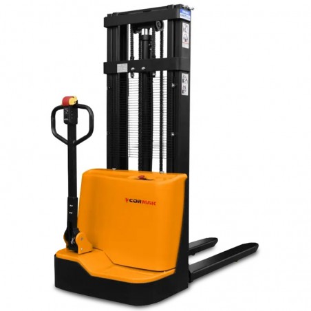 Transpallet elettrico con montante CORMAK Q10E25 (portata 1000kg, sollevamento 2500mm)