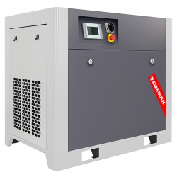Sprężarka śrubowa LUFT 1500 VSD 11kW 1580 l/min + osuszacz + zbiornik 1000L | CORMAK