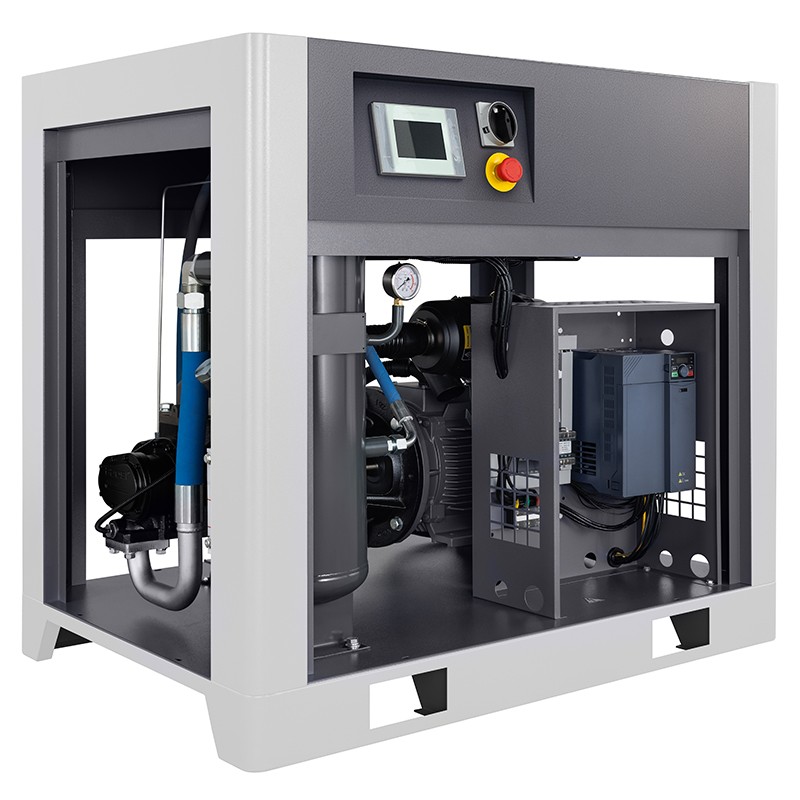 Sprężarka śrubowa LUFT 1500 VSD 11kW 1580 l/min + osuszacz + zbiornik 1000L | CORMAK