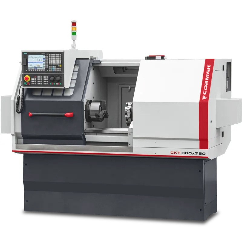 Tornio CNC CORMAK CKT 360x750 con mandrino manuale SIEMENS SINUMERIK - 