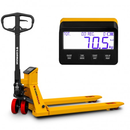 Pallet Truck with Electronic Scale CORMAK SP3000SUPER Wide Forks