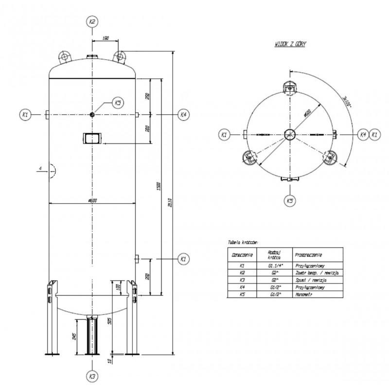 Sprężarka śrubowa LUFT 700 VSD+PM 5,5kW 650 l/min + osuszacz + zbiornik 500L | CORMAK