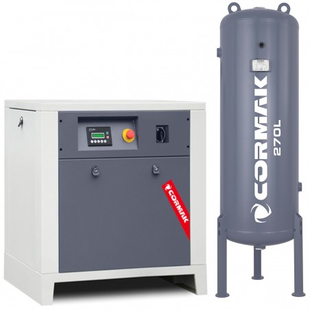 Groupe compresseur LUFT 700 - 5,5kW - 650L/min.+ Cylindre vertical 270 L