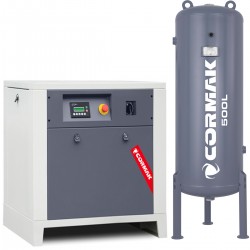 Sprężarka śrubowa LUFT 700 - 5,5kW - 650L/min.+ Butla pionowa na sprężone powietrze 500 L - 