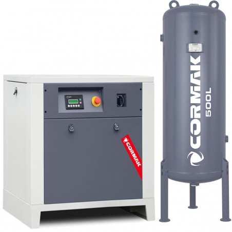 Groupe compresseur LUFT 700 - 5,5kW - 650L/min. + cylindre vertical 500 L