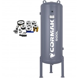 Screw Compressor with N10S Dryer and 500L Vertical Tank CORMAK LUFT 1000 VSD+PM 950L/min 7.5kW - 