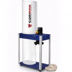 Aspiratore per trucioli, segatura e polvere di legno CORMAK FM340 400V con tubo antistatico 3 m - 