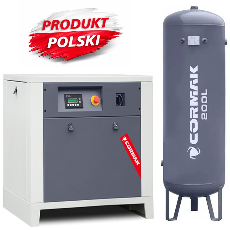 Groupe compresseur LUFT 700 - 5,5kW - 650L/min. + Bouteille verticale 200 L - 