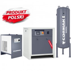 Screw Compressor with IZBERG N10S Dryer and 500L Vertical Tank CORMAK LUFT 700 650L/min 5.5kW - 