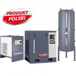 Sprężarka śrubowa LUFT 1000 VSD+PM - 7,5kW - 950L/min. + Osuszacz ziębniczy N10S + Zbiornik ciśnieniowy pionowy 1000 L - 