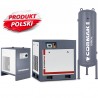 Compressore a vite con inverter, essiccatore IZBERG N20S e serbatoio verticale 500L CORMAK THEOR 20 2000L/min 15kW