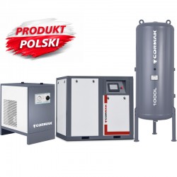 Screw Compressor with Inverter, IZBERG N50S Dryer and 1000L Vertical Tank CORMAK THEOR 50 7000L/min 37kW - 