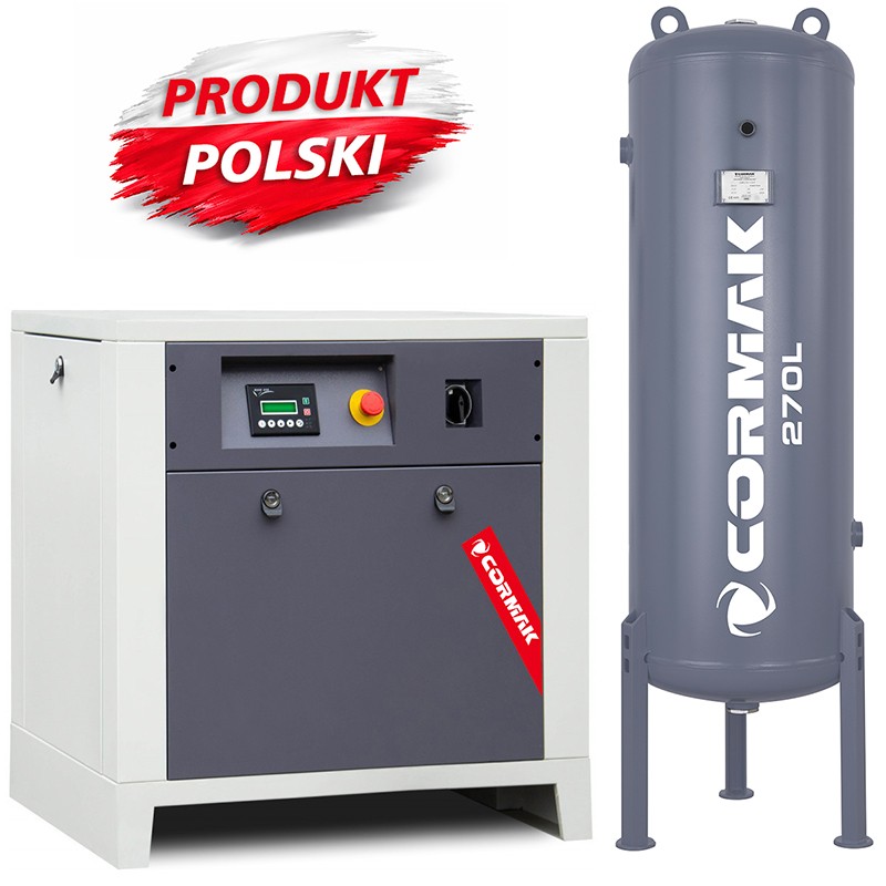 Groupe compresseur LUFT 700 - 5,5kW - 650L/min.+ Cylindre vertical 270 L - 