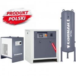Compressore a vite CORMAK LUFT 700 - 5.5kW - 650L/min + Essiccatore frigorifero N10S + Serbatoio a pressione 270L - 