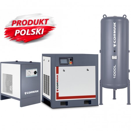 Groupe compresseur THEOR 30 avec inverter - 22kW - 3200 L/min. + déshumidificateur IZBERG N30S + cylindre vertical 1000L