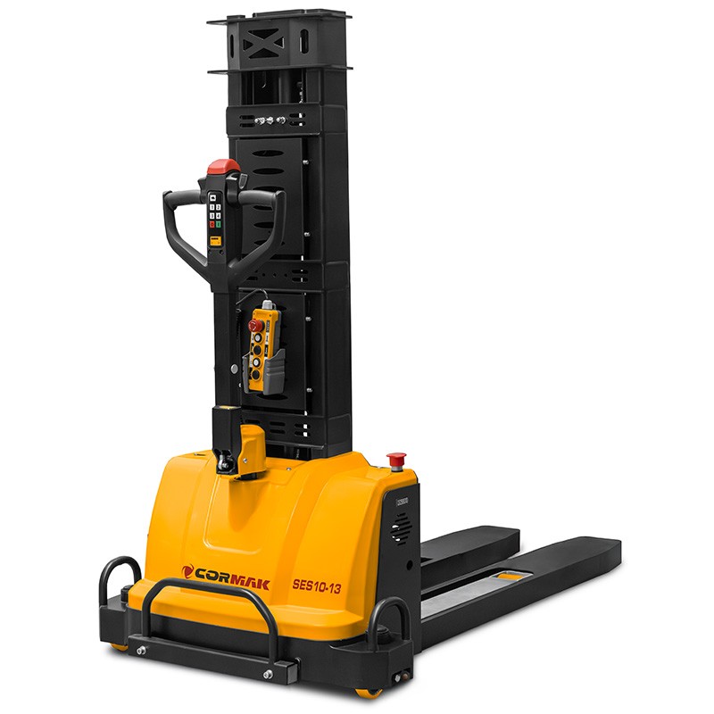 Elektrischer selbstladender Hochhubwagen CORMAK SES10-13 1000kg 1000kg (elektrischer Fahr- und Hubantrieb) - 