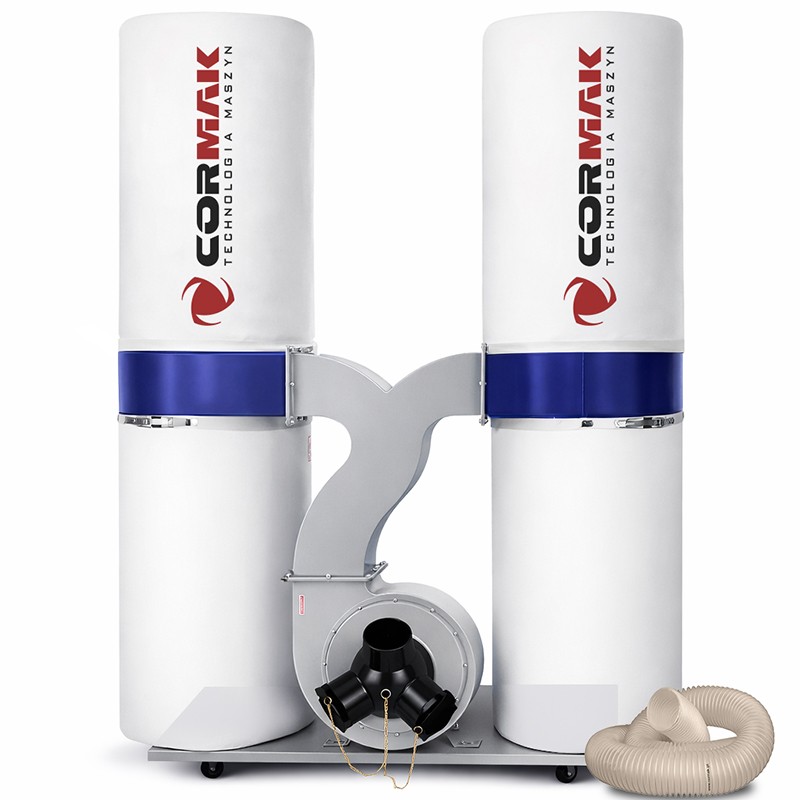 Wood Dust and Chip Extractor CORMAK FM300S + 3 m Antistatic Hose - 
