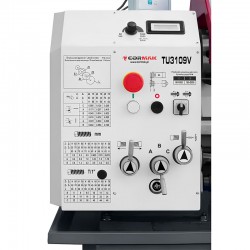 Tokarka uniwersalna konwencjonalna CORMAK 310 x 900 230V z podstawą + noże + kieł obr. - 