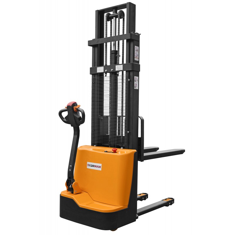 Transpallet elettrico con montante CORMAK Q10E30 (portata 1000kg, sollevamento 3000mm) - Elektryczny wózek masztowy Q10E30