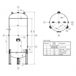 Schraubenkompressor mit Kältetrockner IZBERG N10S und 1000L vertikalem Druckluftbehälter CORMAK LUFT 1000 950L/min 7.5kW - 