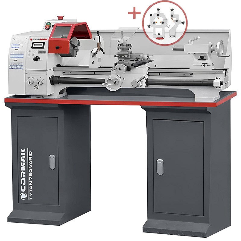 Conventional Universal Lathe CORMAK TYTAN 250x750 VARIO 230V - 