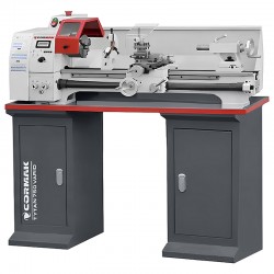 Konventionelle Universaldrehmaschine CORMAK TYTAN 250x750 Vario 230V mit Untergestell - 