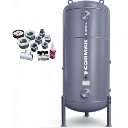 Sprężarka śrubowa z falownikiem THEOR 50 - 37kW - 7000 L/min. + Osuszacz ziębniczy N50S + Zbiornik ciśnieniowy pionowy 2000L - 