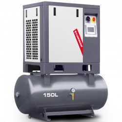 Schraubenkompressor auf horizontalem 150L Druckluftbehälter CORMAK LUFT 400 3,0kW 230V 380L/min - 