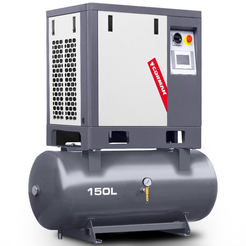 Schraubenkompressor auf horizontalem 150L Druckluftbehälter CORMAK LUFT 400 3,0kW 230V 380L/min - 