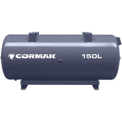 Schraubenkompressor auf horizontalem 150L Druckluftbehälter CORMAK LUFT 400 3,0kW 230V 380L/min - 