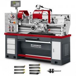 Konventionelle Universaldrehmaschine CORMAK TORNADO 360x1000 PLUS + Drehmeißel + mitlaufende Spitze - 