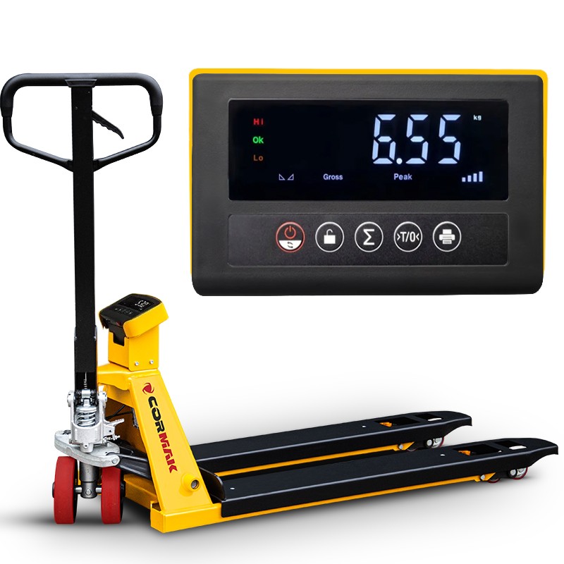 Transpallet con bilancia elettronica piattaforma CORMAK SP2500 SUPER 2,5T - 