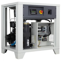 Sprężarka śrubowa na zbiorniku poziomym 200L - LUFT 700 5,5kW 400V - 650 L/min - 
