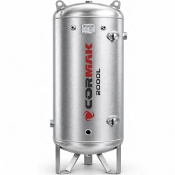 Vertikaler verzinkter Druckluftbehälter CORMAK 2000L 11bar für Kompressoren - 