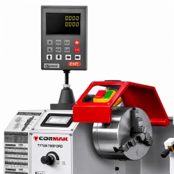 Tornio universale convenzionale CORMAK TYTAN 220x750P VARIO DRO 230V con basamento - 