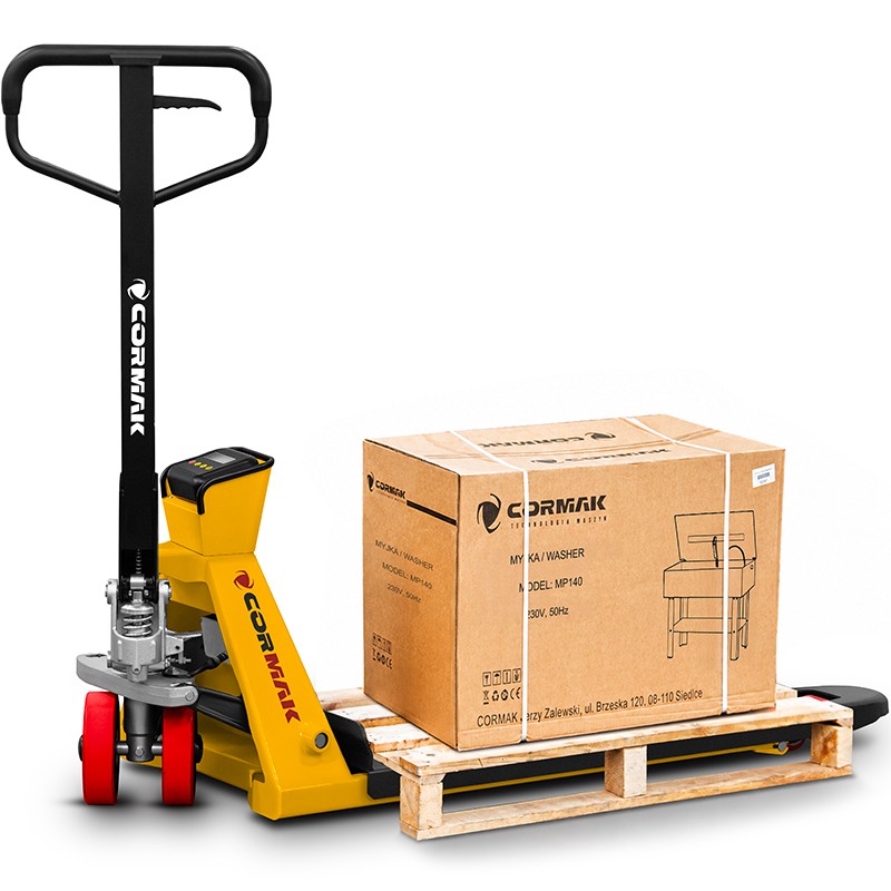 Wózek paletowy z wagą elektroniczną CORMAK SP2000E (udźwig 2000kg) | Producent CORMAK