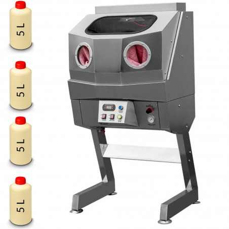 Hochdruck Teilewaschgerät aus Edelstahl INOX CORMAK MP180 + 20L Reinigungsflüssigkeit