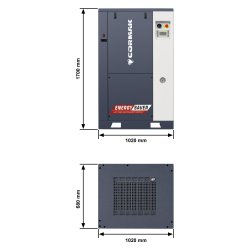 Sprężarka śrubowa z osuszaczem - LUFT 1000 VSD+PM COMPACT SMART 7,5kW - 950 L/min - nie wymaga rejestracji w UDT | Producent
