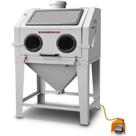 Piaskarka kabinowa 350 L - górne otwarcie KDP350TOP + odciąg DC15 | Producent CORMAK