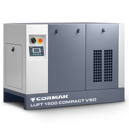 Sprężarka śrubowa z osuszaczem i falownikiem VSD - LUFT 1500 COMPACT 11kW - 1580 L/min | Producent CORMAK